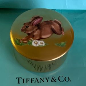 SOLD! Tiffany & Co. Bone China Gold Rabbit Trinket Box
